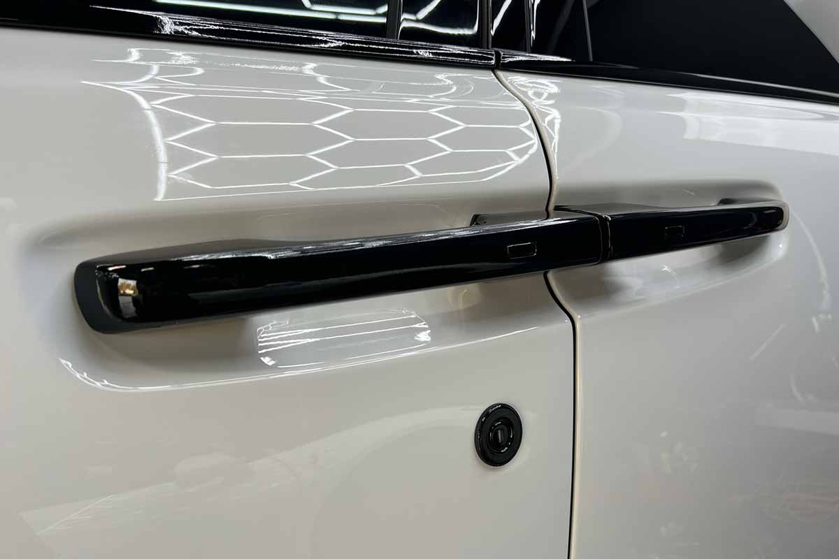 window tinting auto and paint protection for white car in Johns Creek