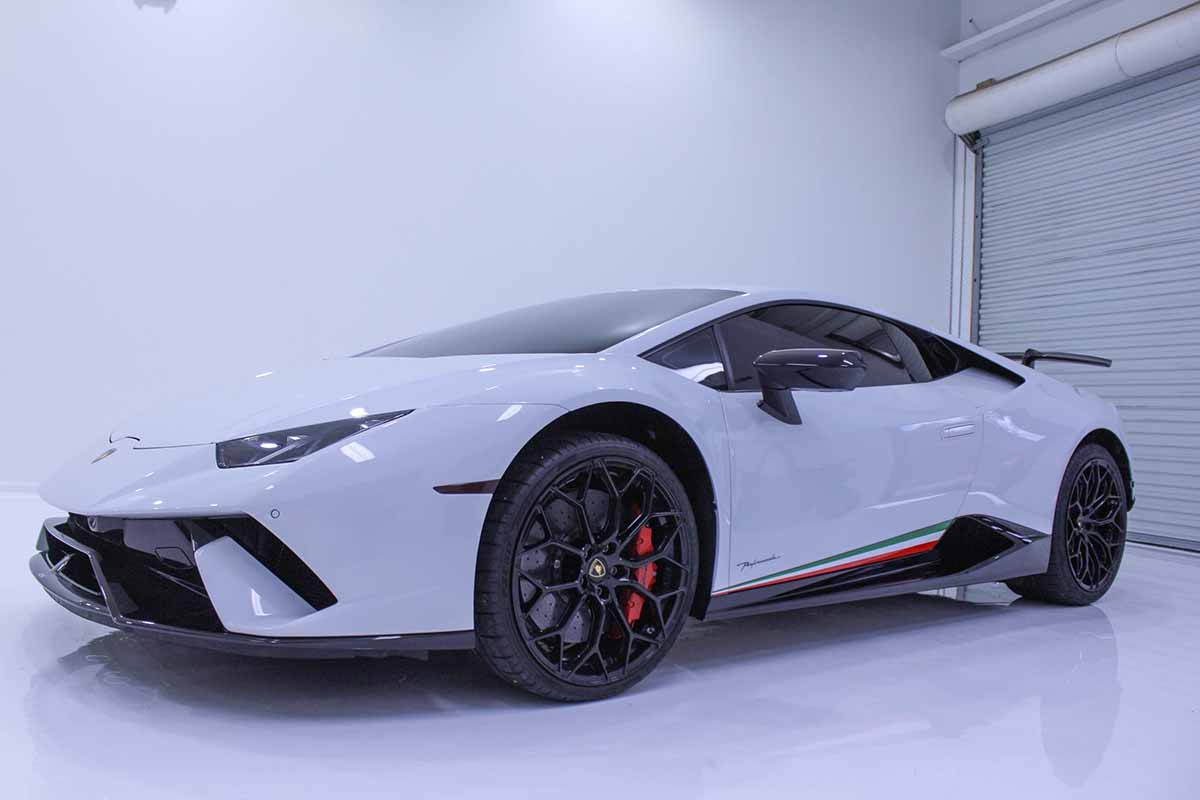 white car window tinting and vehicle wraps in Lilburn